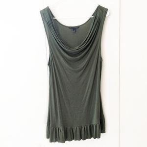 Banana Republic Ruffle Hem Drape Neck Tanktop